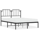 vidaXL fekete fém ágykeret fejtámlával 140 x 190 cm