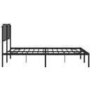 vidaXL fekete fém ágykeret fejtámlával 183 x 213 cm