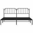 vidaXL fekete fém ágykeret fejtámlával 193 x 203 cm