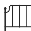 vidaXL fekete fém ágykeret fejtámlával 193 x 203 cm