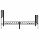 vidaXL fekete fém ágykeret fej- és lábtámlával 100 x 200 cm