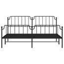 vidaXL fekete fém ágykeret fej- és lábtámlával 193 x 203 cm