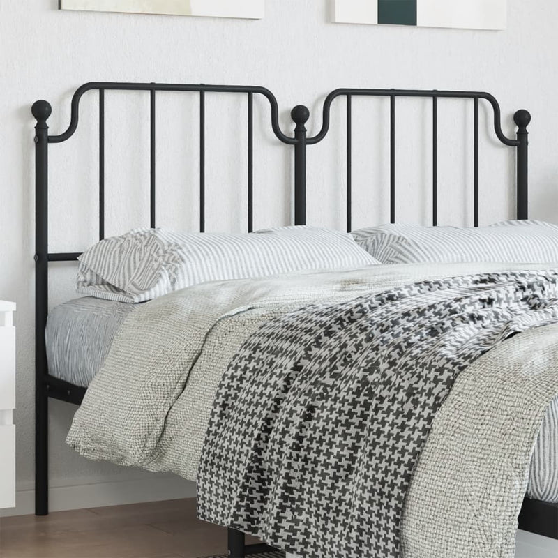 vidaXL fekete fém fejtámla 160 cm