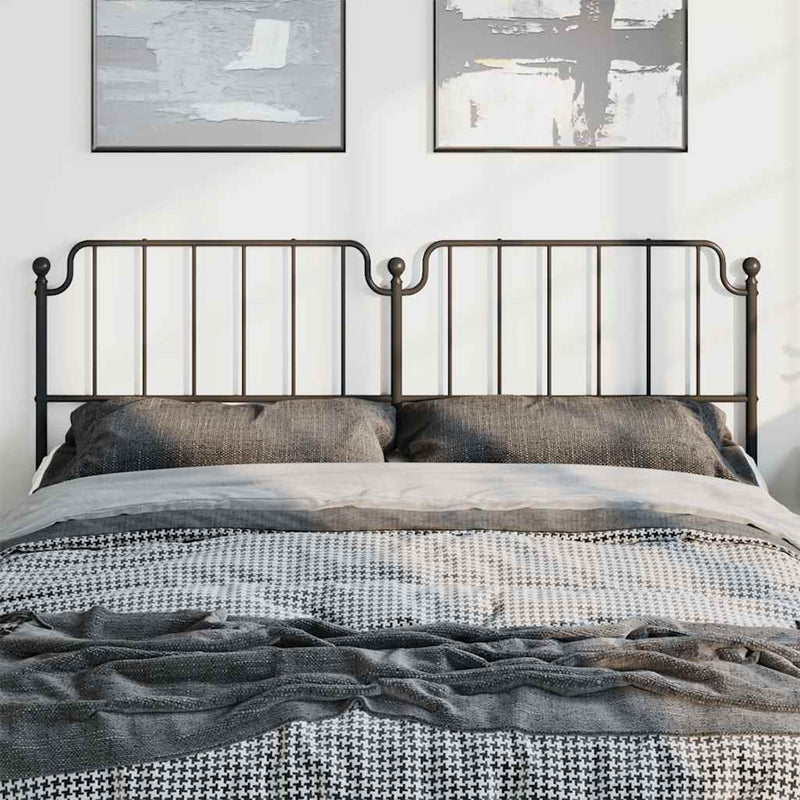 vidaXL fekete fém fejtámla 193 cm