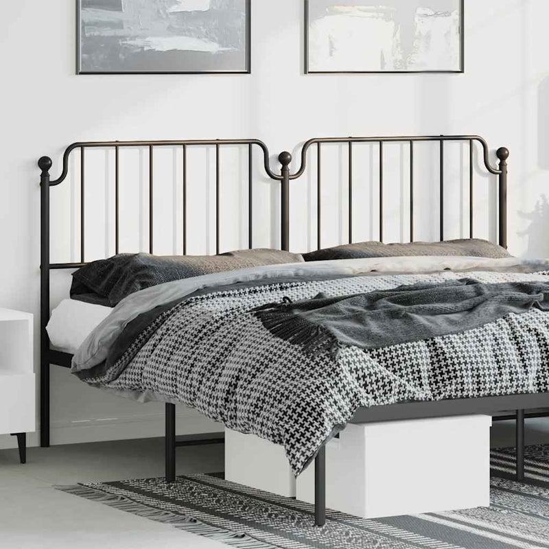 vidaXL fekete fém fejtámla 193 cm