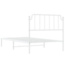 vidaXL fehér fém ágykeret fejtámlával 107x203 cm