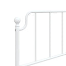 vidaXL fehér fém ágykeret fejtámlával 107x203 cm
