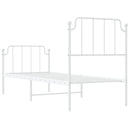 vidaXL fehér fém ágykeret fej- és lábtámlával 75 x 190 cm