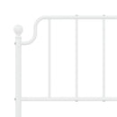 vidaXL fehér fém ágykeret fej- és lábtámlával 140 x 190 cm