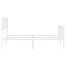 vidaXL fehér fém ágykeret fej- és lábtámlával 183 x 213 cm