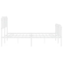 vidaXL fehér fém ágykeret fej- és lábtámlával 183 x 213 cm