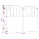vidaXL fehér fém csere fejtámla 135 cm