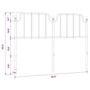 vidaXL fehér fém csere fejtámla 135 cm