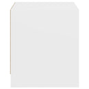 vidaXL fehér éjjeliszekrény üvegajtóval 35 x 37 x 42 cm