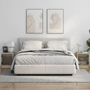 vidaXL 2 db sonoma tölgy színű éjjeliszekrény üvegajtókkal 35x37x42 cm