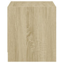 vidaXL 2 db sonoma tölgy színű éjjeliszekrény üvegajtókkal 35x37x42 cm