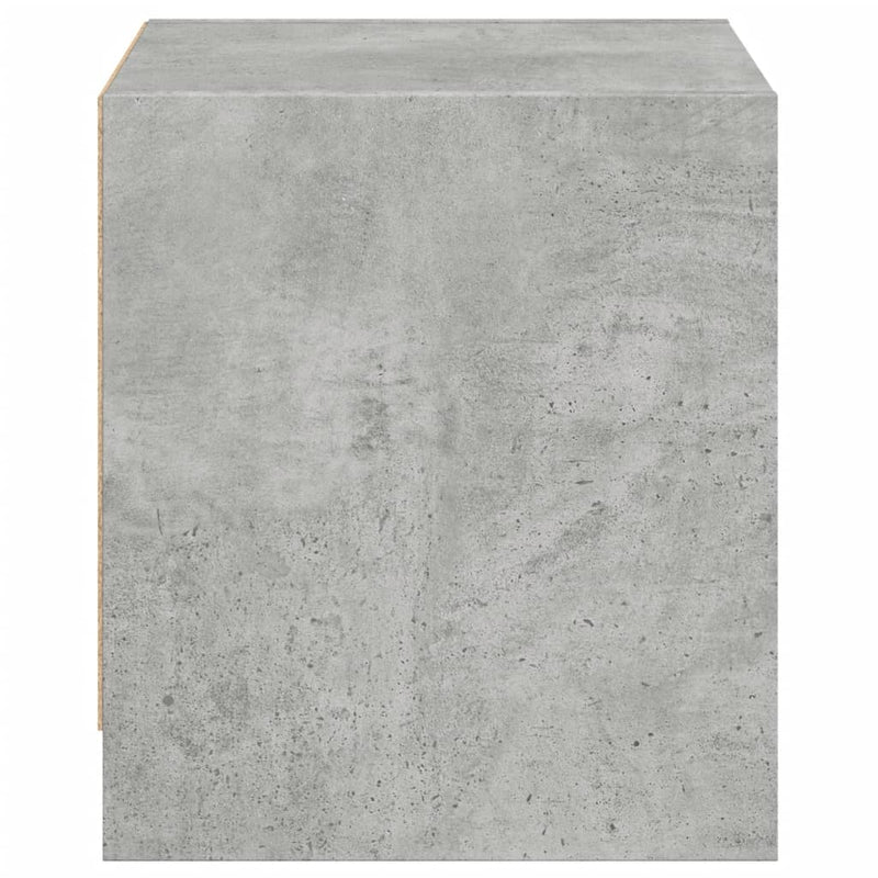 vidaXL 2 db betonszürke éjjeliszekrény üvegajtókkal 35 x 37 x 42 cm