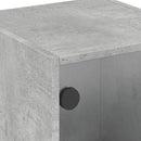 vidaXL 2 db betonszürke éjjeliszekrény üvegajtókkal 35 x 37 x 42 cm