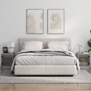 vidaXL 2 db szürke sonoma színű éjjeliszekrény üvegajtóval 35x37x42 cm