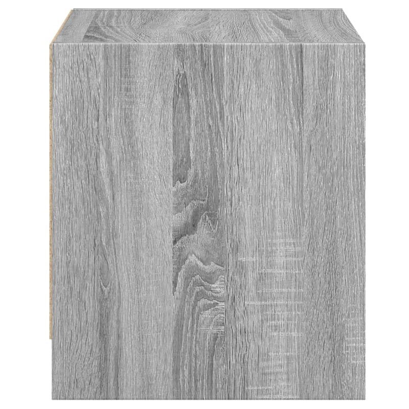 vidaXL 2 db szürke sonoma színű éjjeliszekrény üvegajtóval 35x37x42 cm