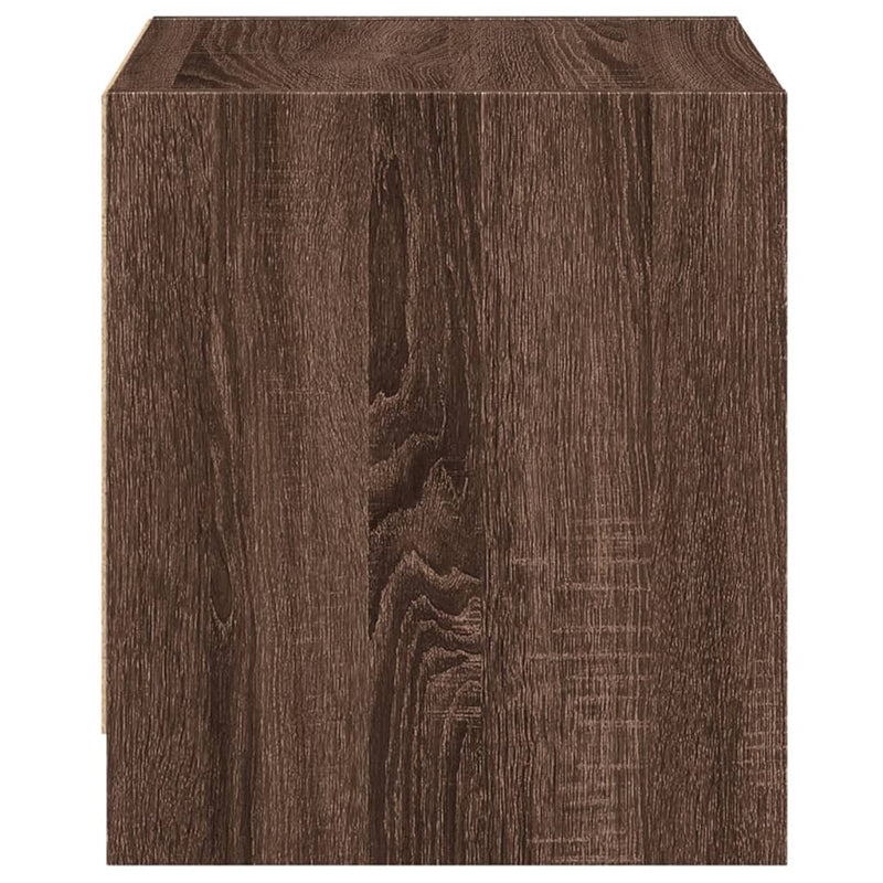 vidaXL 2 db barna tölgy színű éjjeliszekrény üvegajtókkal 35x37x42 cm