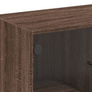 vidaXL barna tölgyszínű kisszekrény üvegajtókkal 68 x 37 x 75,5 cm