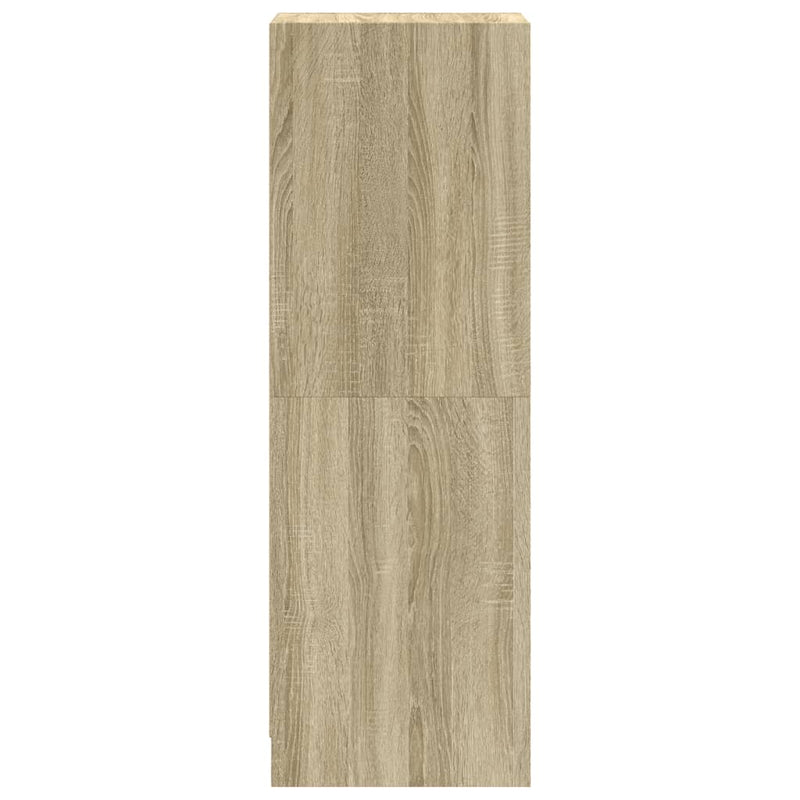 vidaXL sonoma tölgy színű magasszekrény üvegajtókkal 35 x 37 x 109 cm