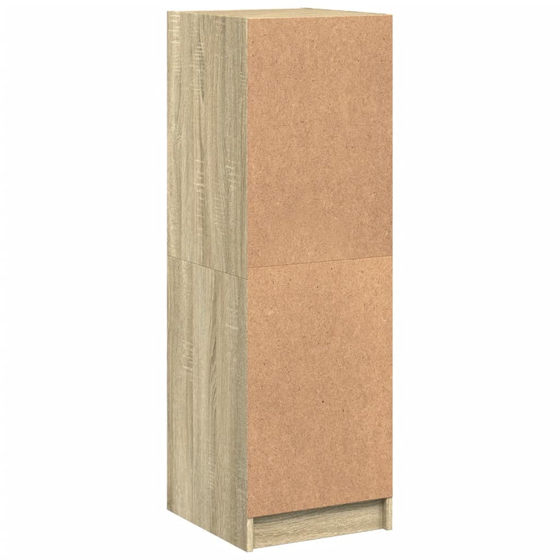 vidaXL sonoma tölgy színű magasszekrény üvegajtókkal 35 x 37 x 109 cm