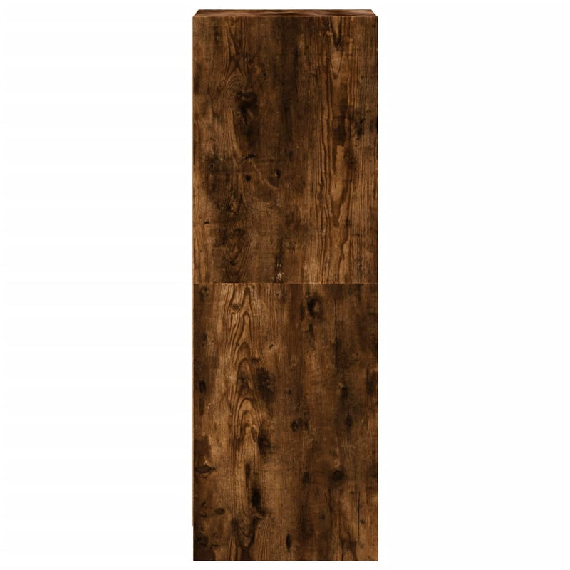 vidaXL füstös tölgy színű magasszekrény üvegajtókkal 35 x 37 x 109 cm