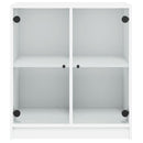 vidaXL fehér kisszekrény üvegajtókkal 68 x 37 x 75,5 cm