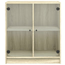 vidaXL sonoma tölgy színű kisszekrény üvegajtókkal 68 x 37 x 75,5 cm