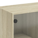 vidaXL sonoma tölgy színű kisszekrény üvegajtókkal 68 x 37 x 75,5 cm