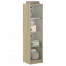 vidaXL sonoma tölgy színű magasszekrény üvegajtókkal 35 x 37 x 142 cm