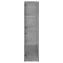vidaXL betonszürke magasszekrény üvegajtókkal 35 x 37 x 142 cm