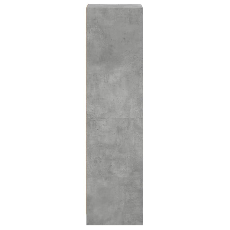 vidaXL betonszürke magasszekrény üvegajtókkal 35 x 37 x 142 cm