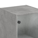 vidaXL betonszürke magasszekrény üvegajtókkal 35 x 37 x 142 cm