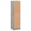 vidaXL szürke sonoma színű magasszekrény üvegajtókkal 35 x 37 x 142 cm