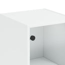 vidaXL fehér magasszekrény üvegajtóval 35 x 37 x 142 cm