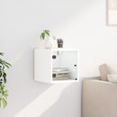 vidaXL fehér éjjeliszekrény üvegajtóval 35 x 37 x 35 cm