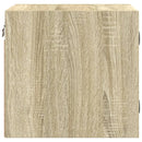 vidaXL sonoma tölgy színű éjjeliszekrény üvegajtóval 35 x 37 x 35 cm