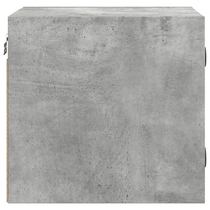 vidaXL betonszürke éjjeliszekrény üvegajtóval 35 x 37 x 35 cm
