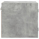 vidaXL 2 db betonszürke éjjeliszekrény üvegajtóval 35 x 37 x 35 cm