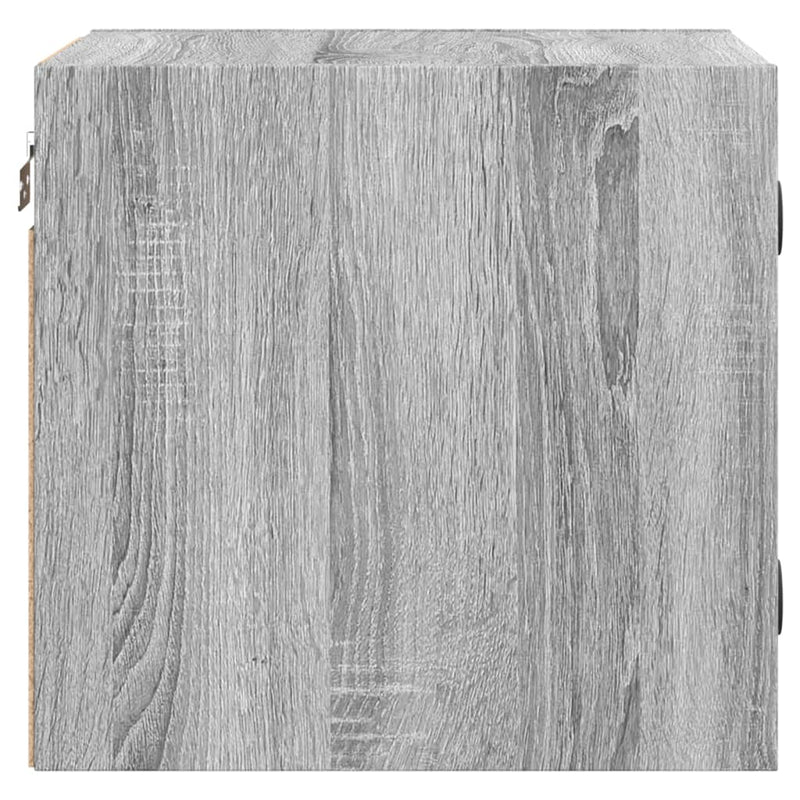 vidaXL 2 db szürke sonoma színű éjjeliszekrény üvegajtóval 35x37x35 cm
