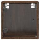 vidaXL 2 db barna tölgy színű éjjeliszekrény üvegajtókkal 35x37x35 cm