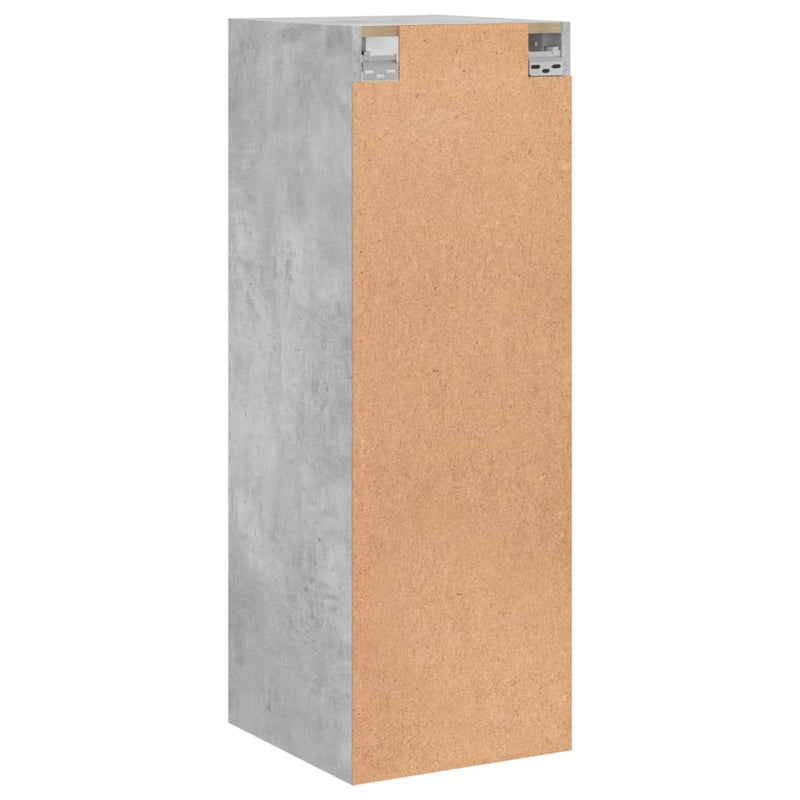 vidaXL betonszürke faliszekrény üvegajtókkal 35x37x100 cm