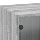vidaXL szürke sonoma színű faliszekrény üvegajtókkal 35x37x100 cm