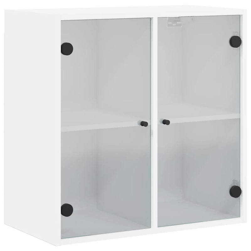 vidaXL fehér faliszekrény üvegajtókkal 68 x 37 x 68,5 cm