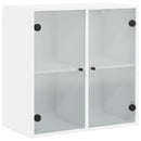 vidaXL fehér faliszekrény üvegajtókkal 68 x 37 x 68,5 cm
