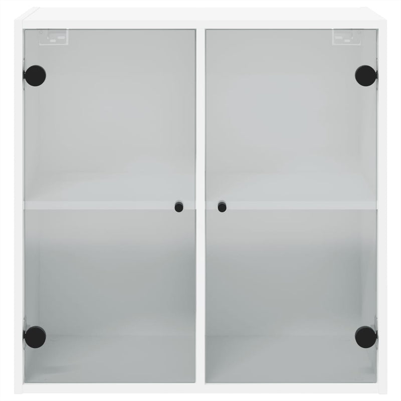vidaXL fehér faliszekrény üvegajtókkal 68 x 37 x 68,5 cm