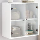 vidaXL fehér faliszekrény üvegajtókkal 68 x 37 x 68,5 cm